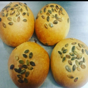  Pumpkin Seeds Bun 4 pieces (vegan)