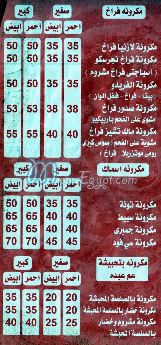 مطعم عم عبده مصر الخط الساخن