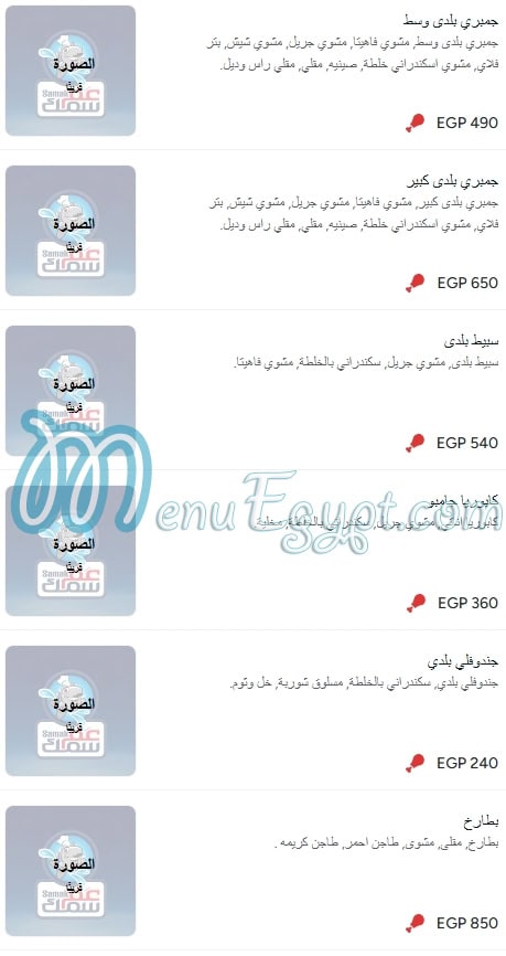 رقم عم سمك مصر