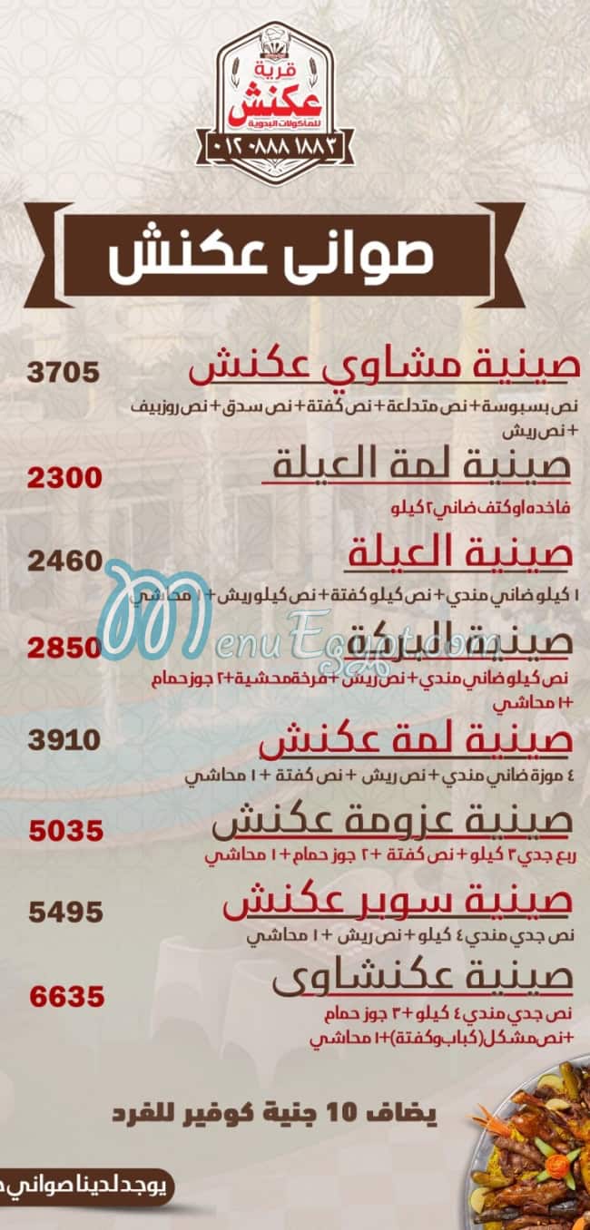 رقم قرية عكنش مصر