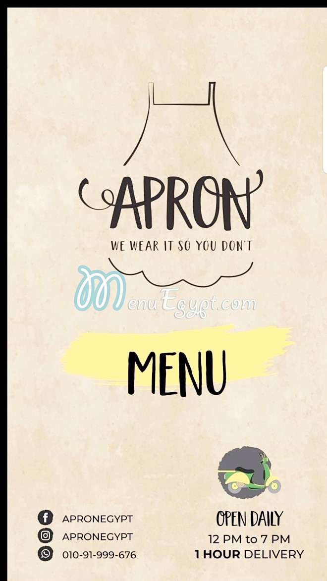 Apron menu Egypt 3