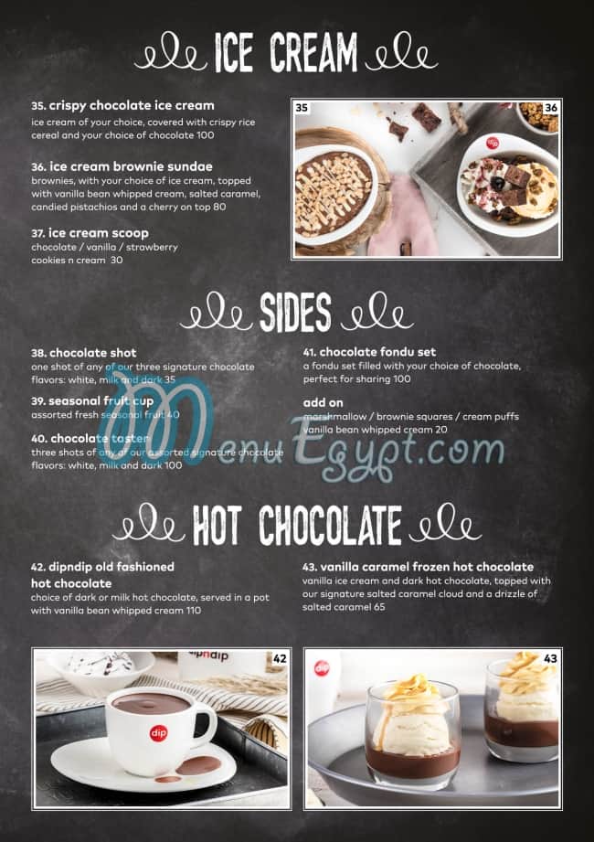 Menu delivery hotline Dip Dip منيو ورقم مطعم ديب ديب Egypt