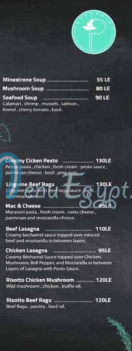 Peppermint menu