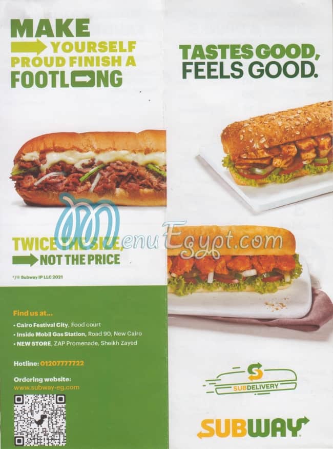 Subway menu