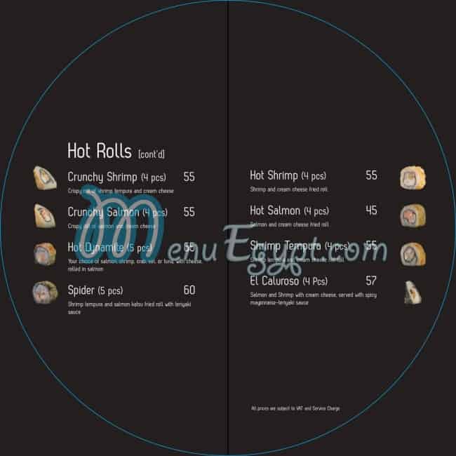 Sushi Circle menu Egypt 4