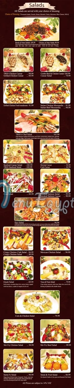 Trio R menu Egypt 3