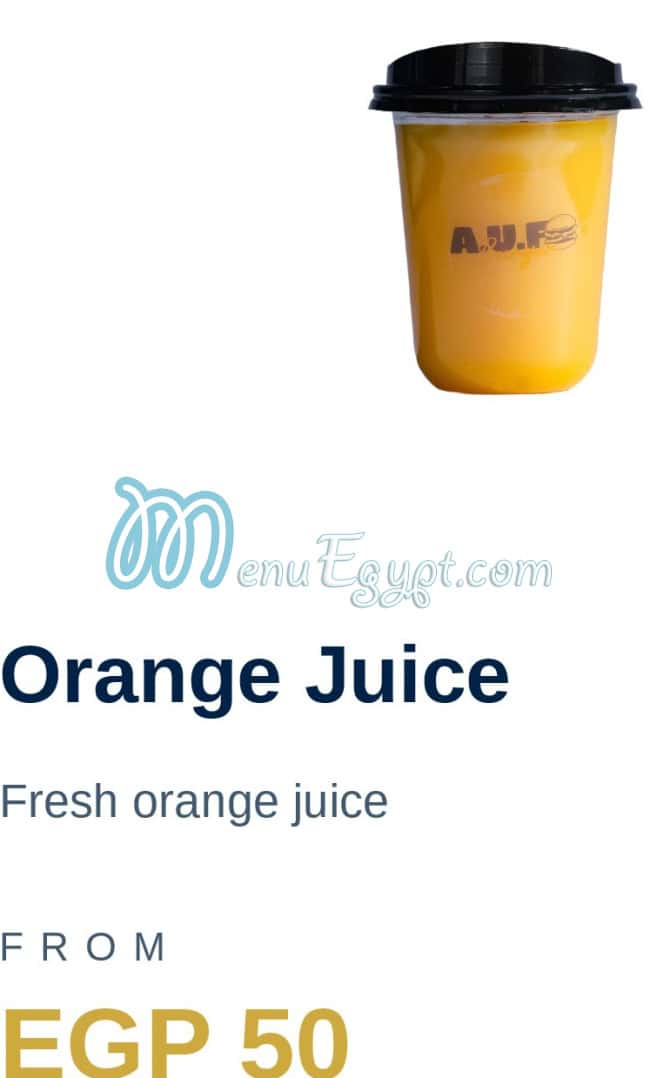 منيو ايه يو اف برجر مصر 8