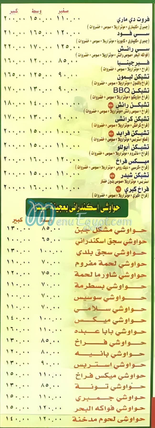 بابا عبدو ايطاليانو مصر منيو بالعربى