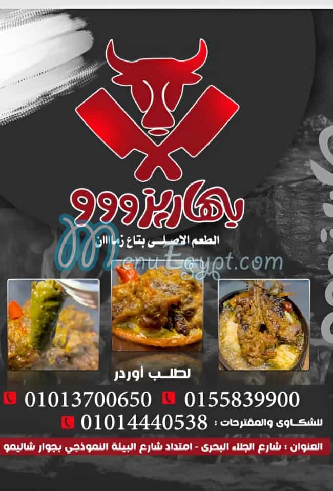 Baharizo delivery menu
