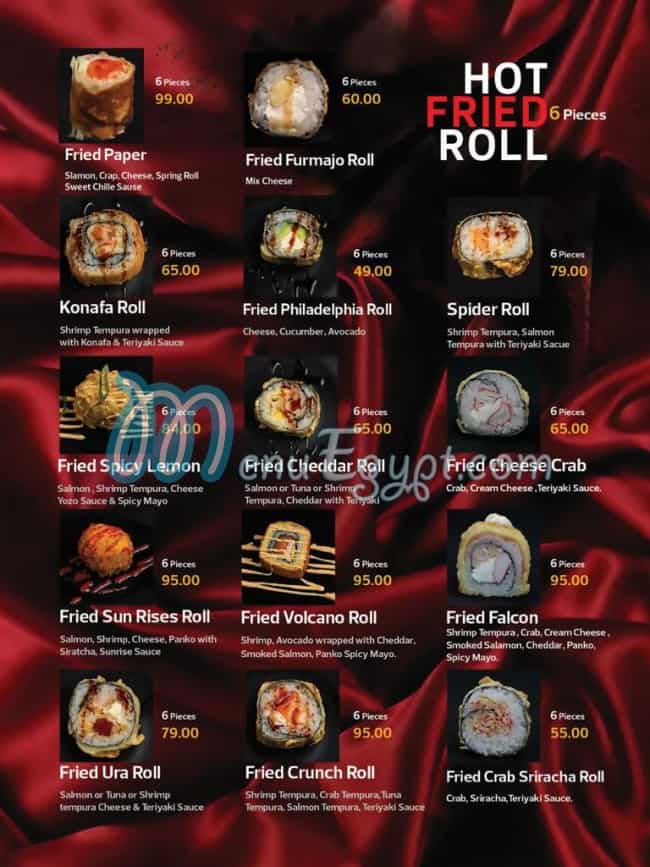 Bob Sushi menu Egypt 4