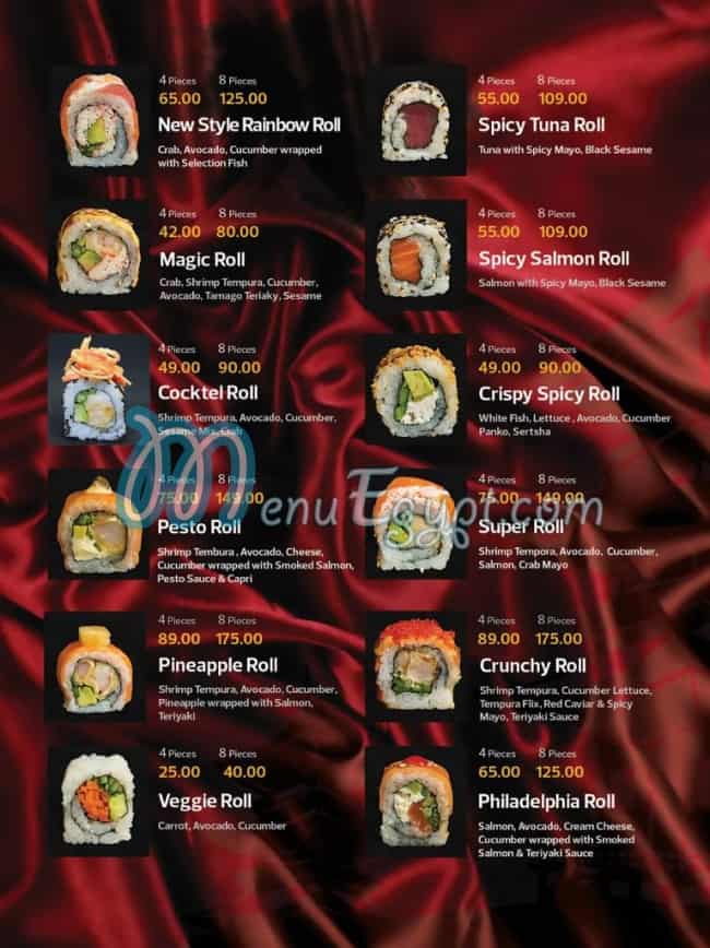 Bob Sushi menu prices