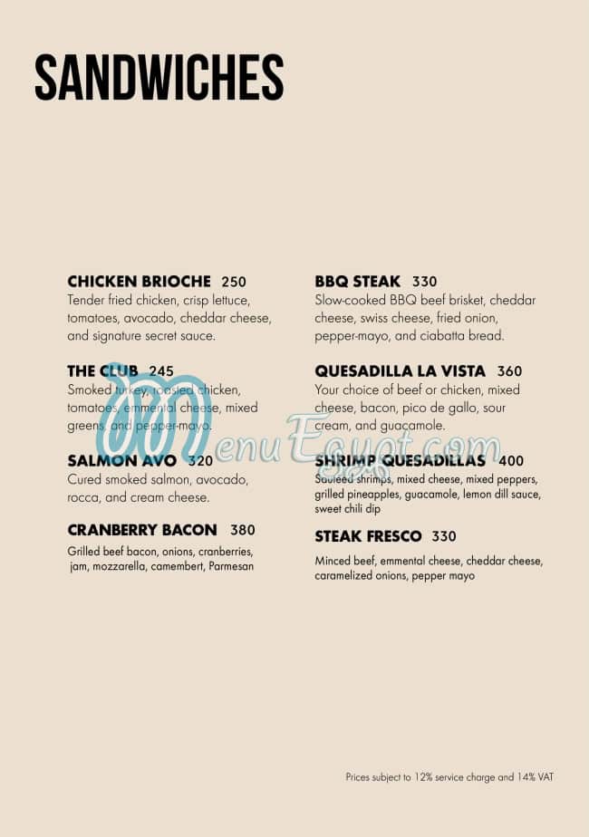 Boulevard menu Egypt 2