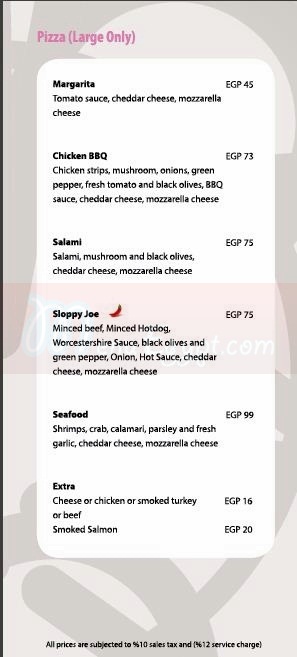 Bubblicious menu Egypt 1