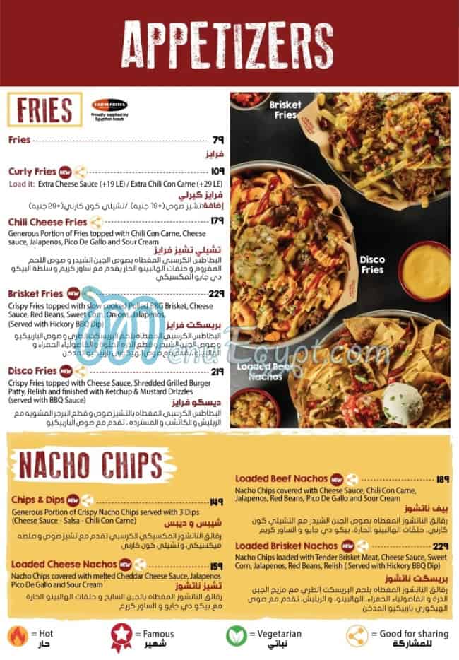 Butchers Burger menu