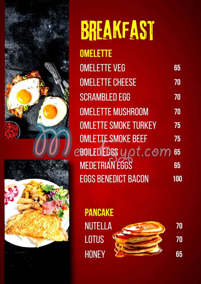 Cavavllo menu Egypt