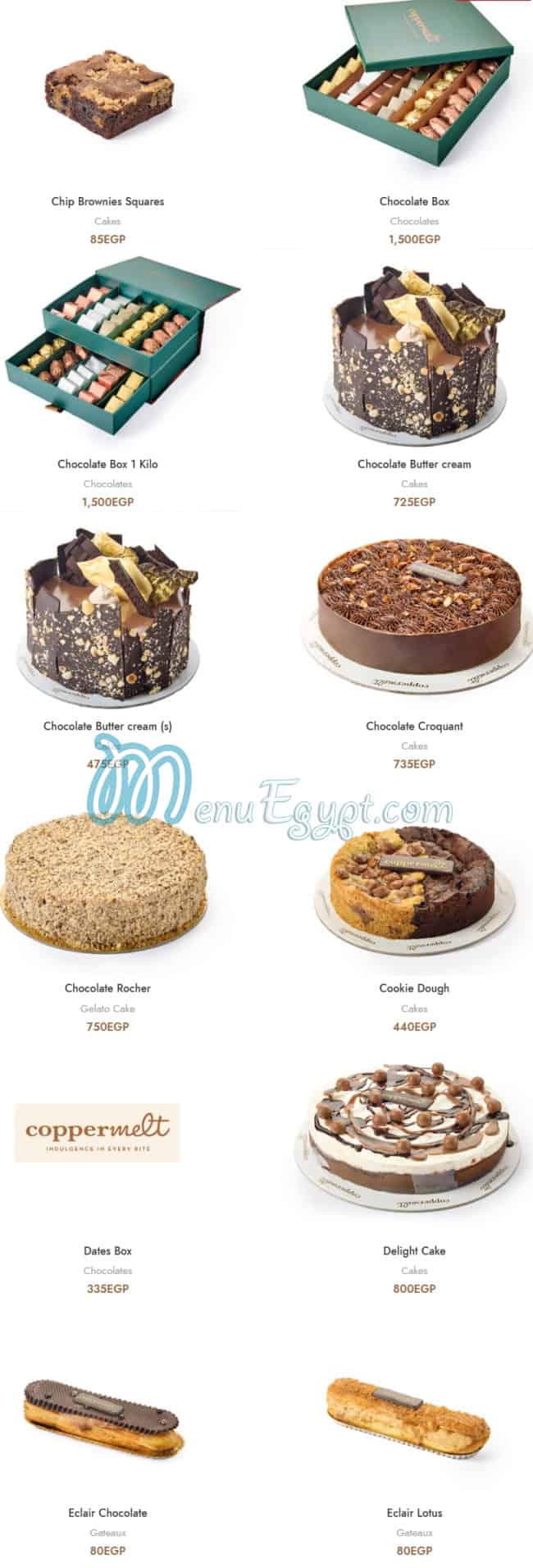 منيو كوبر ميلت