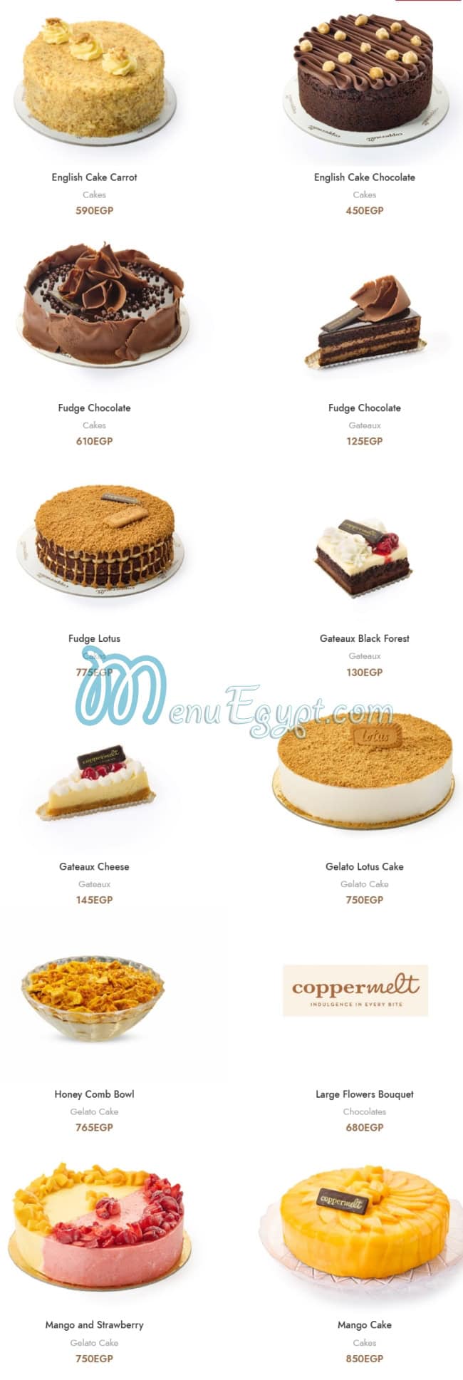 منيو كوبر ميلت مصر 1