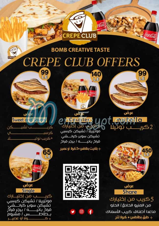 Crepe club menu prices