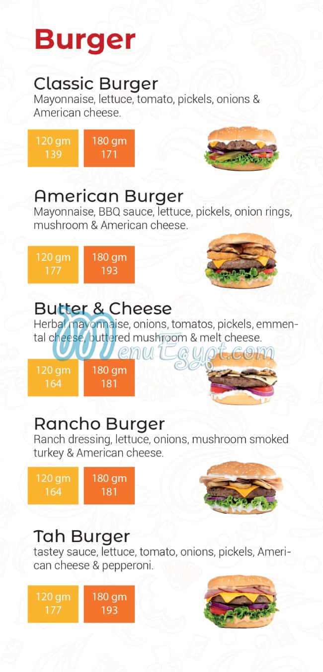 Crow’s menu