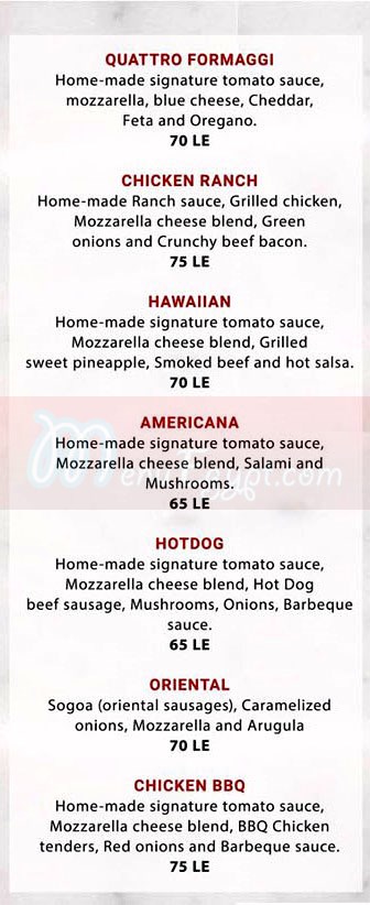 Crust Pizza online menu