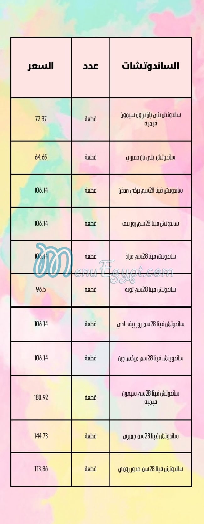 منيو ديسباسيتو مصر 2