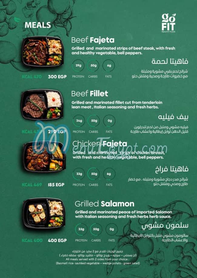 go fit healthy food egypt