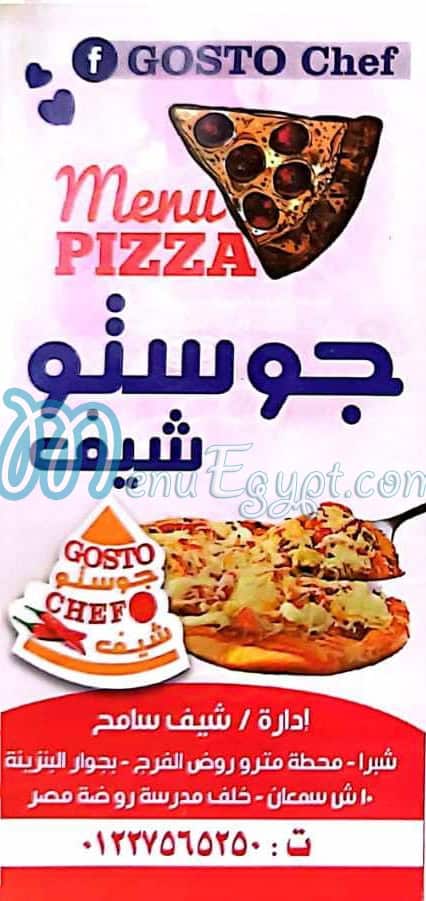 Gosto Chef delivery menu