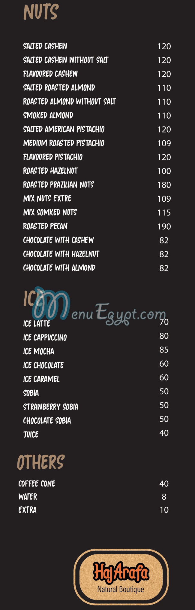 Haj 3arfa menu Egypt