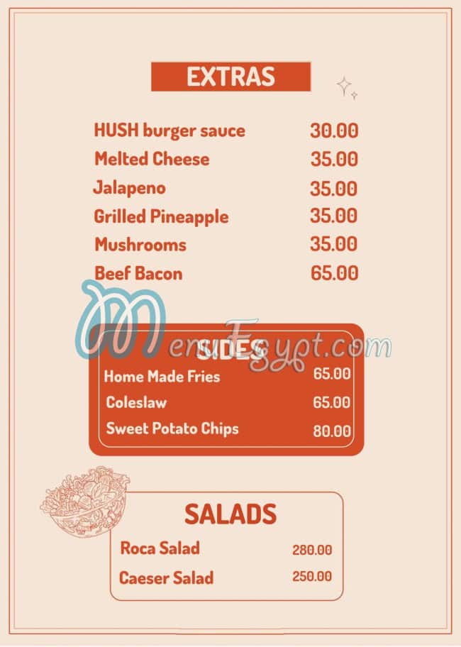 هاش برجر مصر منيو بالعربى