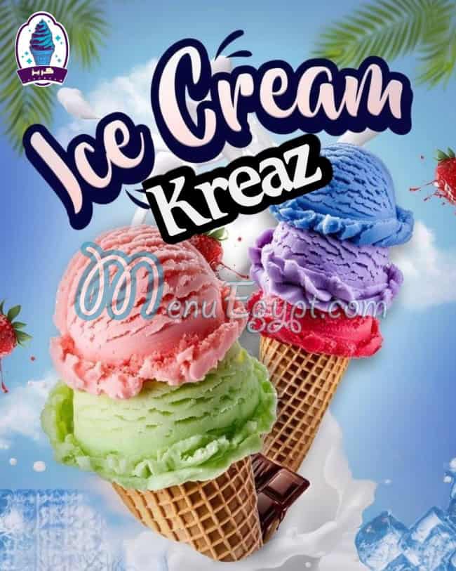 Ice Cream Creez menu