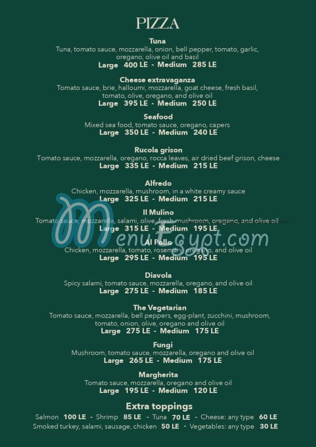 Il Mulino Bakery And Restaurant menu Egypt 8