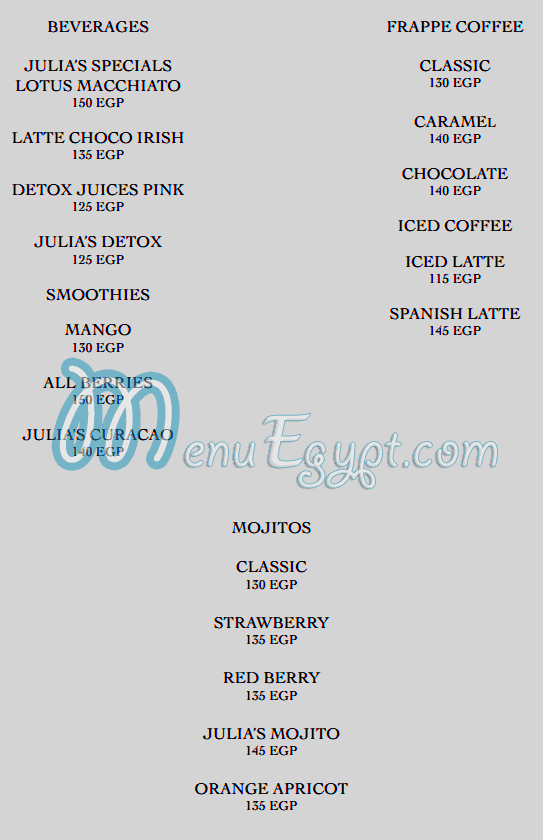 منيو جولياس كيتشن مصر 4