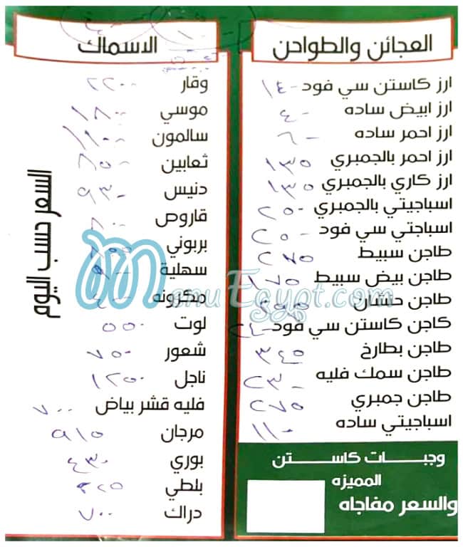منيو كاستن