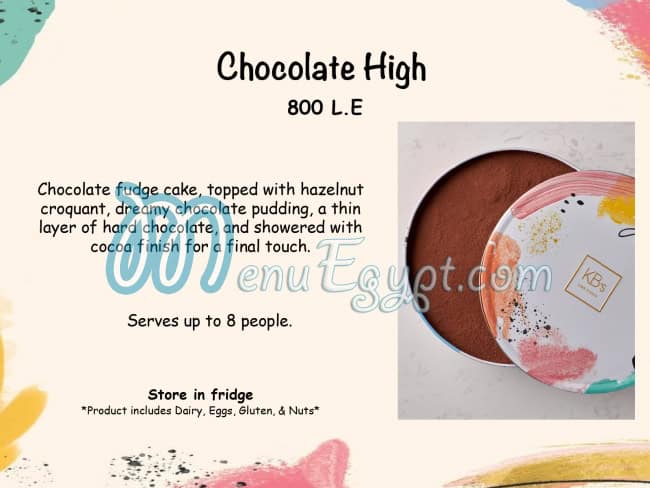 KBs Cake Studio menu Egypt 6