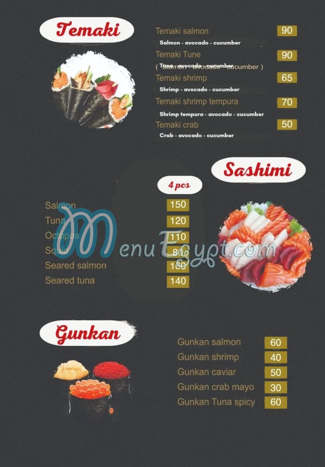 KING SUSHI menu Egypt 2