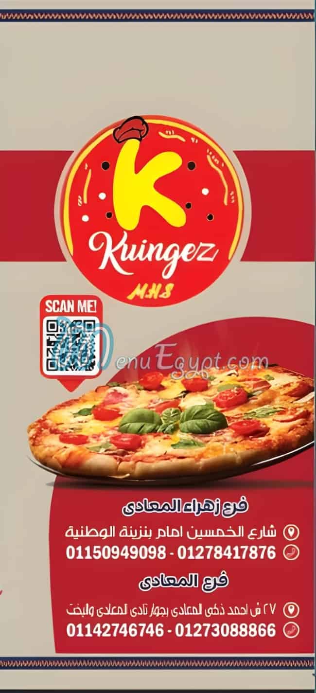 Kwingez menu