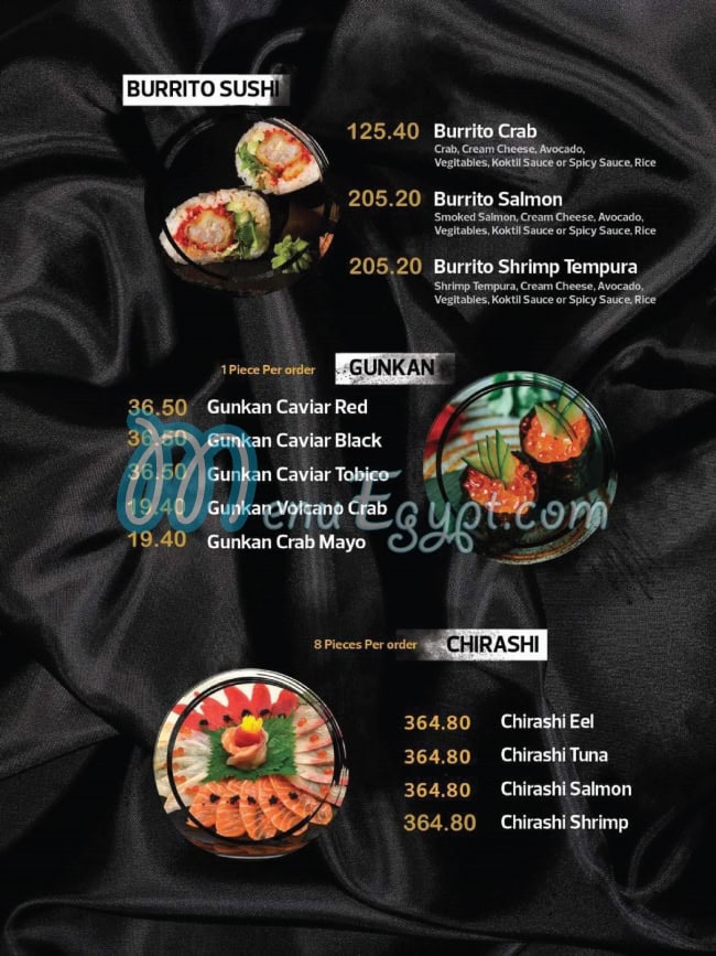 KYOTO SUSHI menu Egypt 8