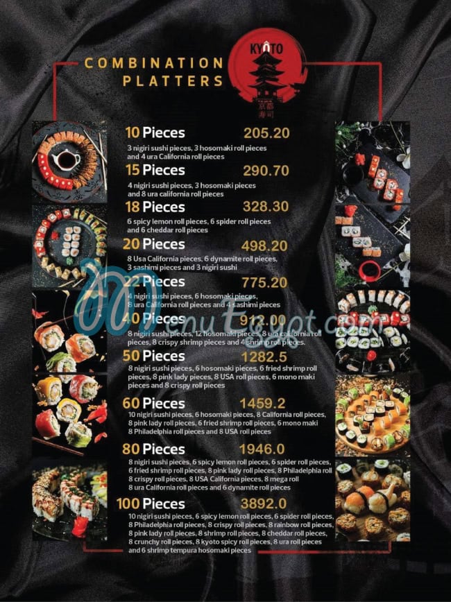 KYOTO SUSHI menu Egypt 13