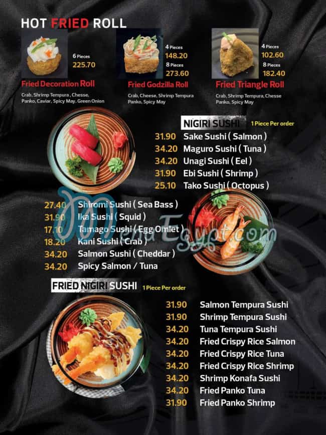 KYOTO SUSHI menu Egypt 1