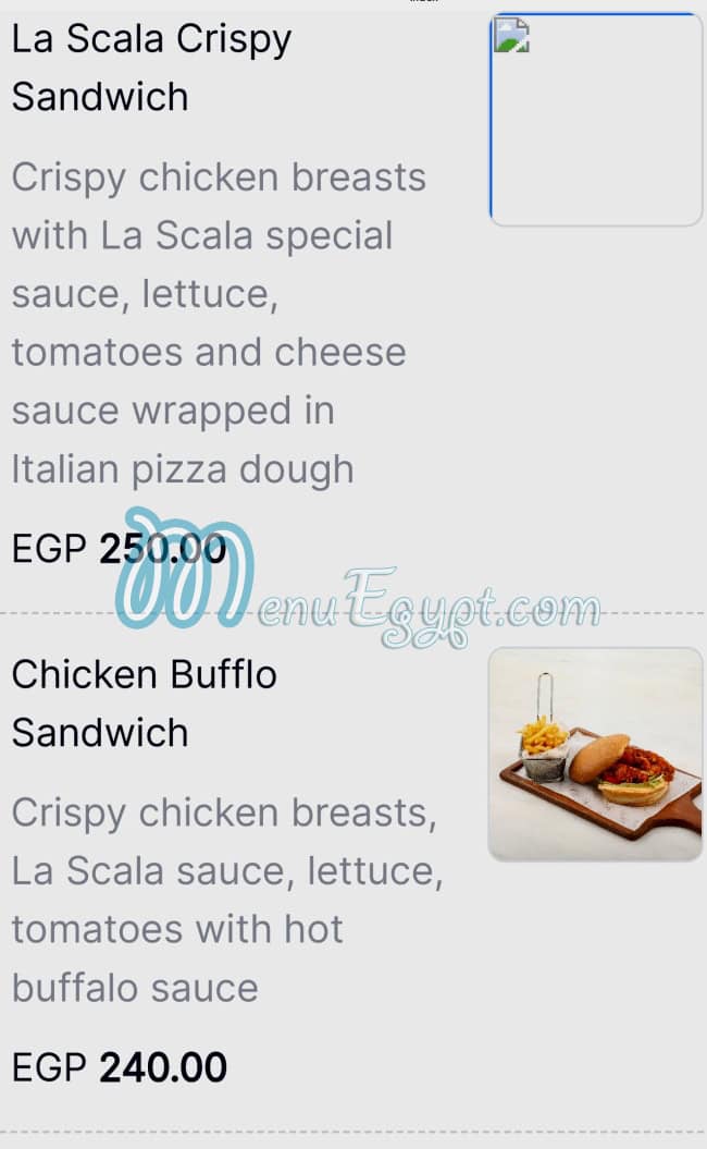 La Scala menu Egypt 10
