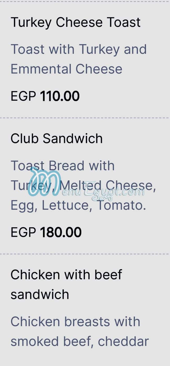 La Scala delivery menu