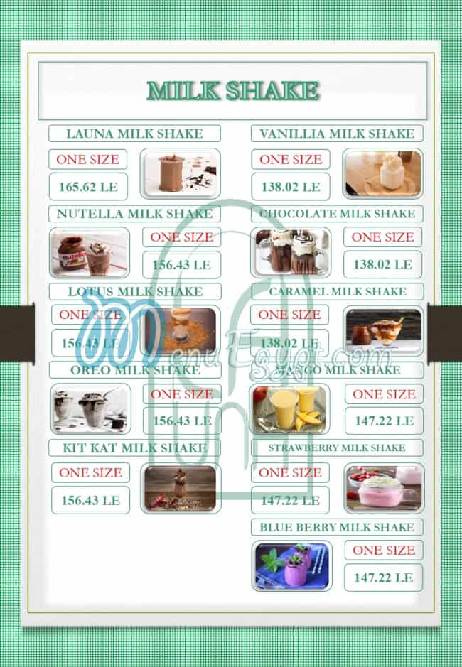 La UNA Cafe and Restaurant menu Egypt 8