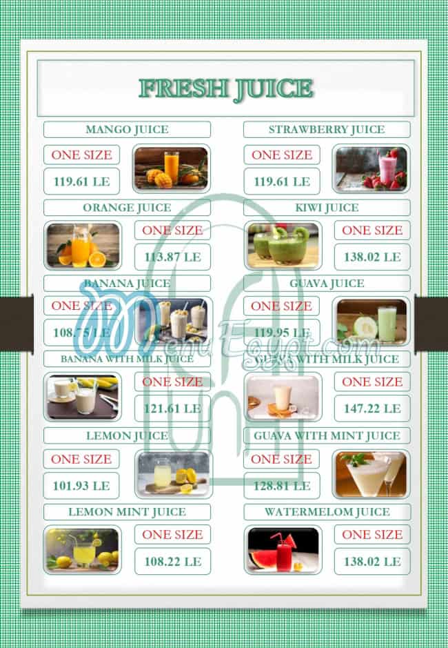 La UNA Cafe and Restaurant menu Egypt 10