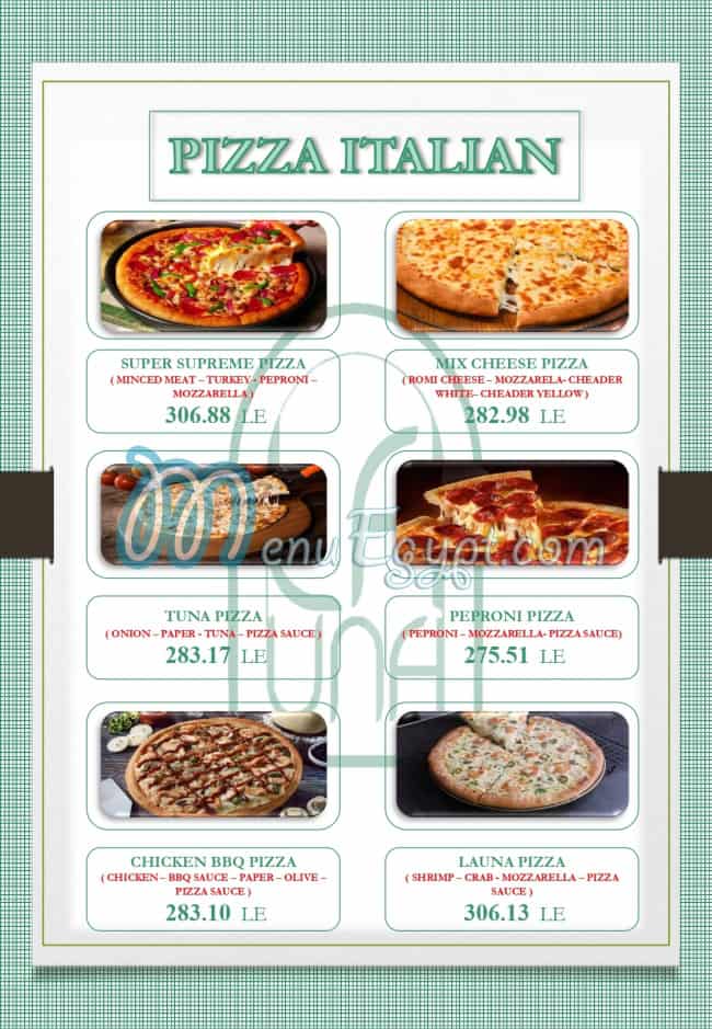 La UNA Cafe and Restaurant online menu