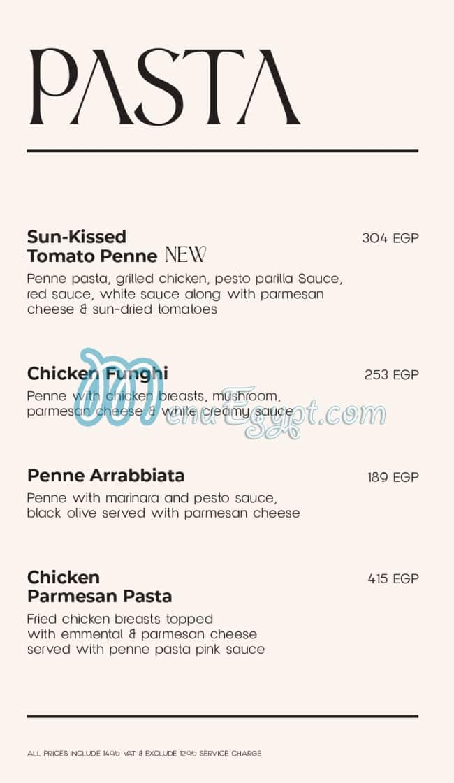 La Poire menu Egypt 1