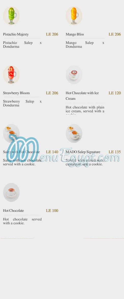 Mado menu Egypt 13