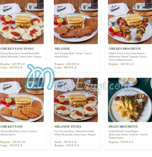 Maison Thomas menu prices