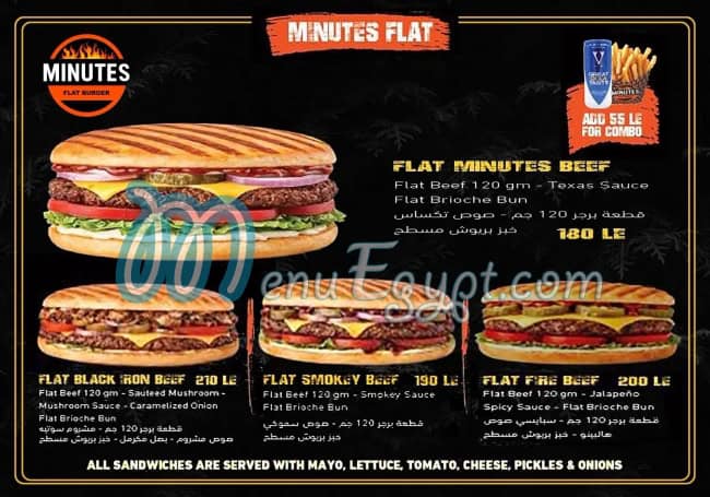 Minutes Fast Food menu Egypt 3