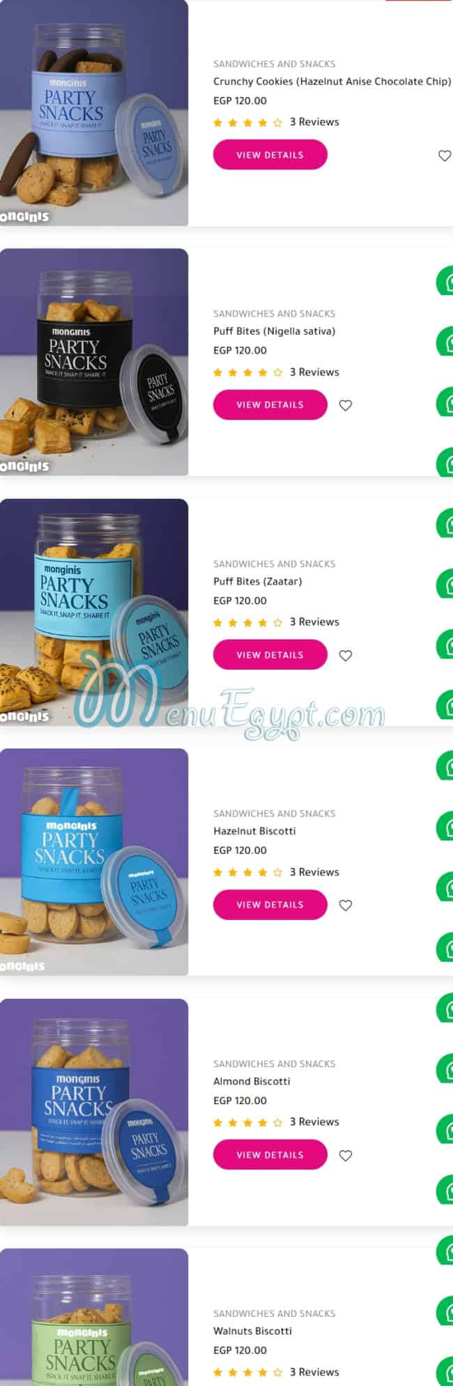 Monginis menu Egypt 6