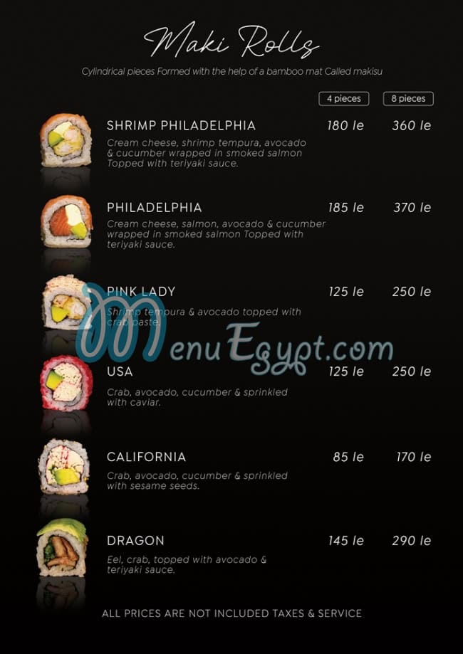 Nagoya Sushi menu Egypt 6